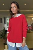 Made in Italy Conrad Body Skim Knit Jumper Rouge